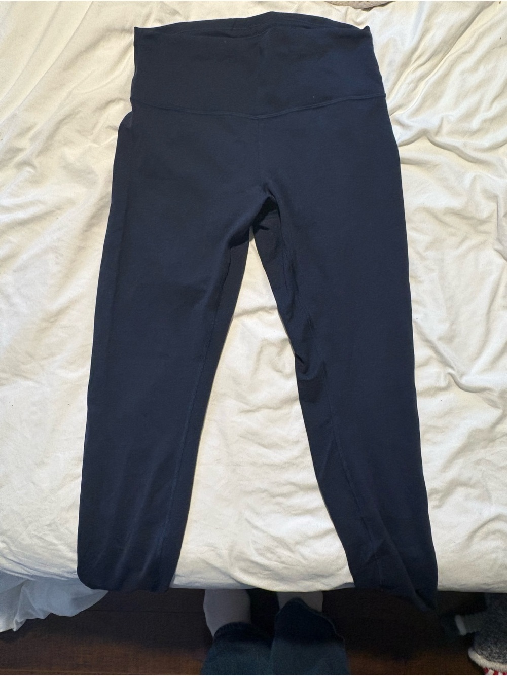High-Waist Navy Leggings